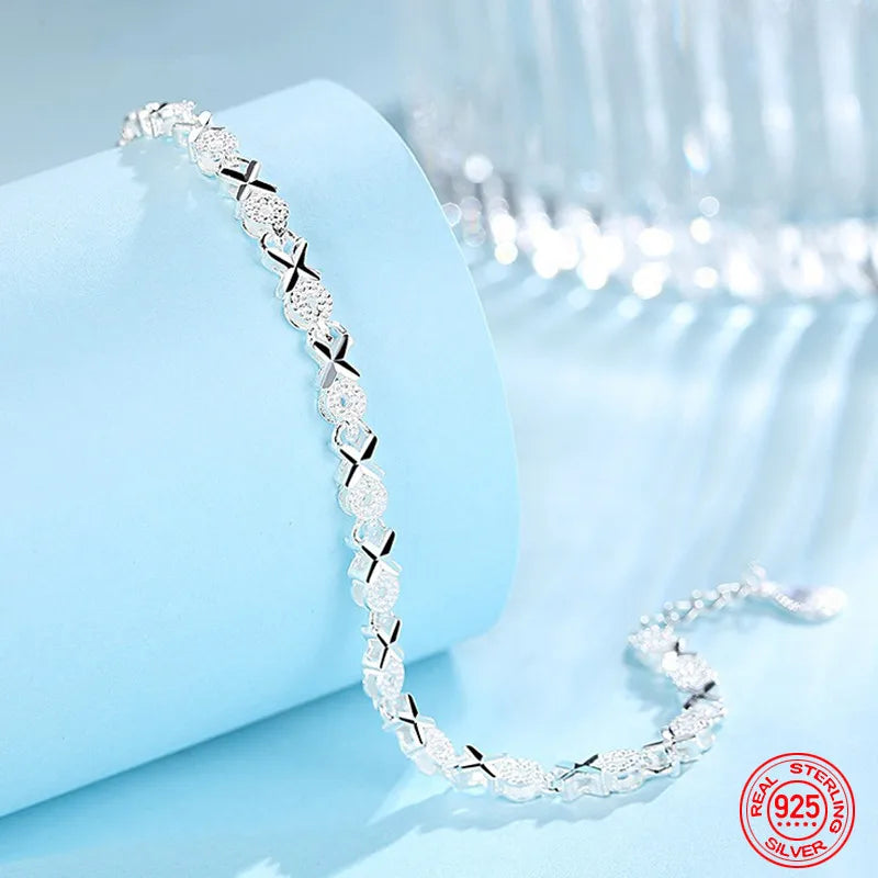 2024 New 925 Sterling Silver Fashion Multiple Styles Bracelet Chain For Women Fashion Wedding Party Beautiful Jewelry Gift