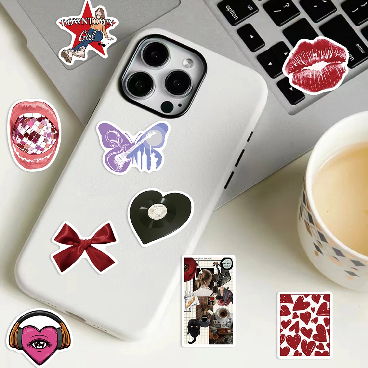 50pcs Downtown Girls Aesthetic Y2K Graffiti Stickers DIY Phone Guitar Laptop Notebook Suitcase Cup Waterproof Sticker Kids Toys