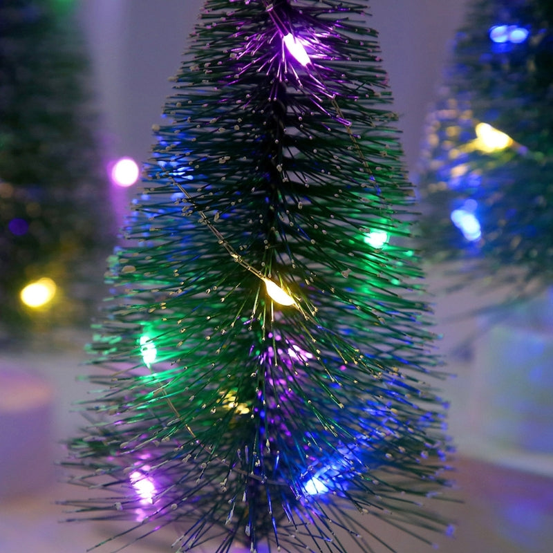 17cm LED Mini Christmas Tree with Multicolor String Lights Small Christmas Tree