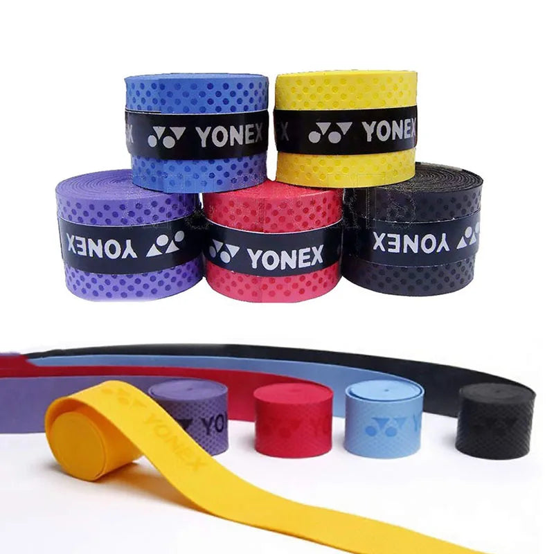 مضرب تنس وكرة الريشة من YONEX Overgrip Absorb Sweat Racket مضاد للانزلاق، شريط مضرب مضاد للانزلاق، سمك 5 مم، لفافة تنس الريشة