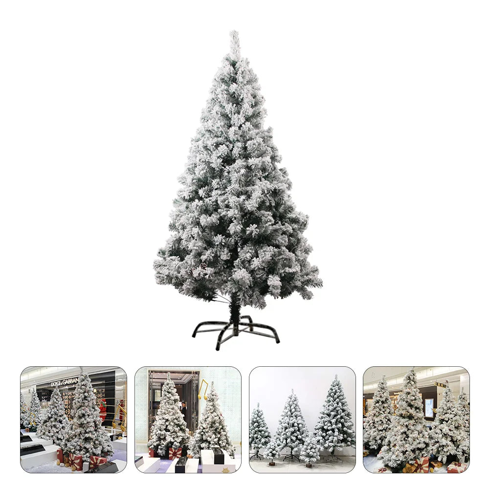 Props Artificial Christmas Tree Flocking Snow Christmas Tree For Home Adornment Festival Decoration Xmas Party Decor(60cm70T)