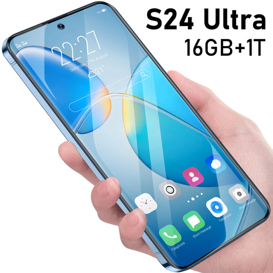 S24 Ultra Global Version Smartphone Snapdragon8 gen2 16G+1TB 7000mAh 48+72MP 4G/5G Android Mobile Phone Fingerprint Unlock