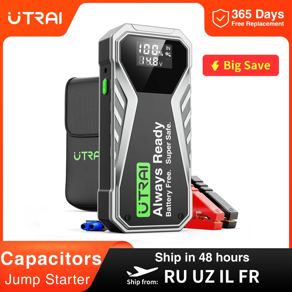 UTRAI  Jstar X1 Super Capacitor 500F Jump Starter 3 mins Quick Charge Portable Emergency Battery Auto Booster Starting Device