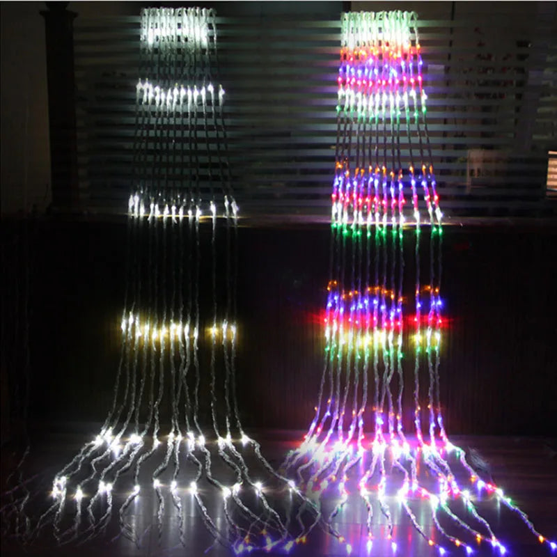 Waterfall Meteor Shower Rain String Light Christmas Led Festoon 2/3/6M led Holiday Decorative Lights For Home Garland Curtain