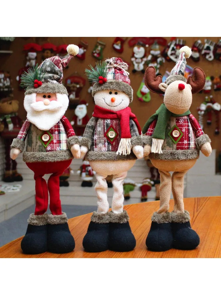 2025 Noel Christmas Doll Christmas Decorations For Home Xmas Gift  Snowman Santa Claus Standing Doll Plush Toys New Year Decor