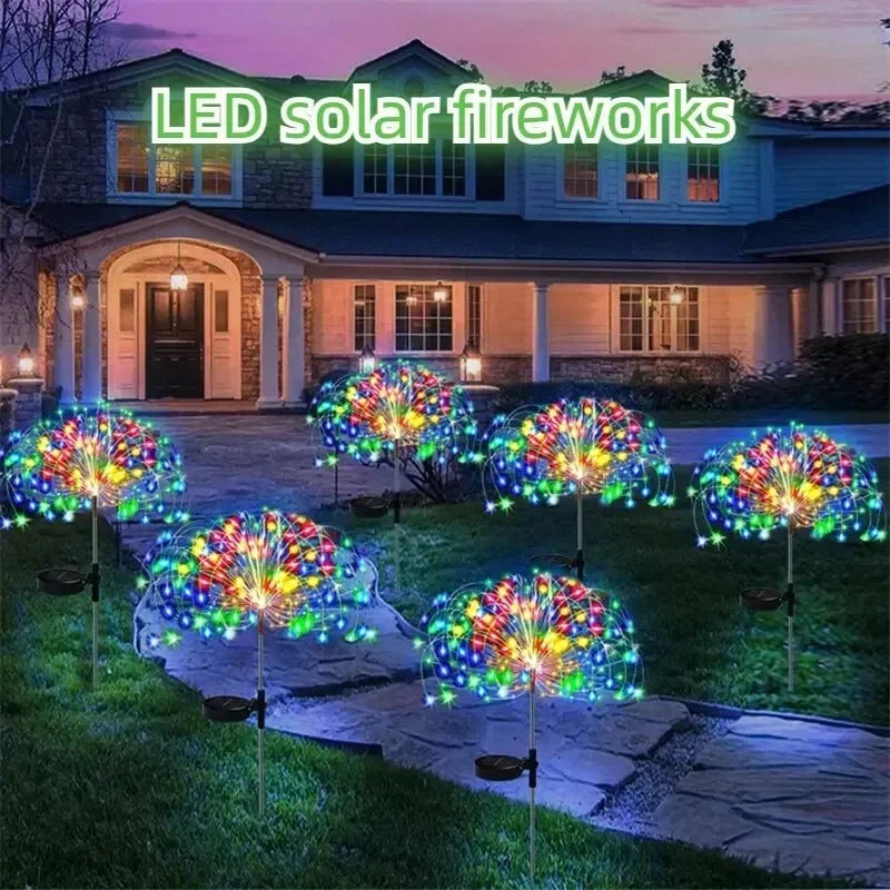 1pc Solar Powered String Lamp Tree Waterproof Outdoor Bulb for Lawn Patio Garden 90/120/150/200 LEDs Light DIY Decoration