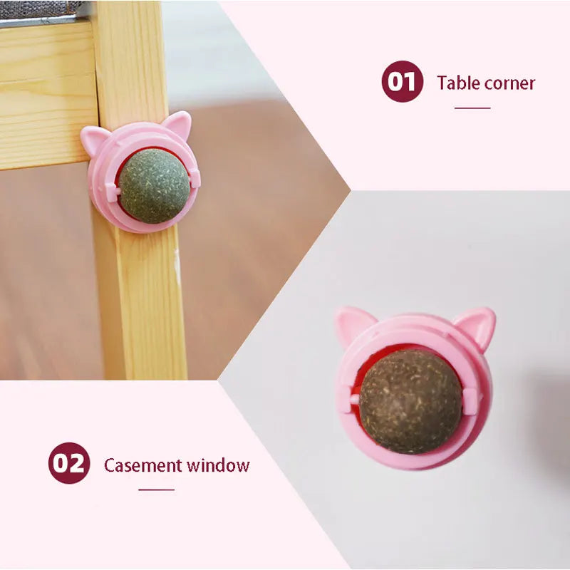 Cats Catnip Cat Toy Natural Ball Removal  Cat Grass Treats to Improve Digestion Wall Sticker Scratch Itchy Treat Healthy Supplie