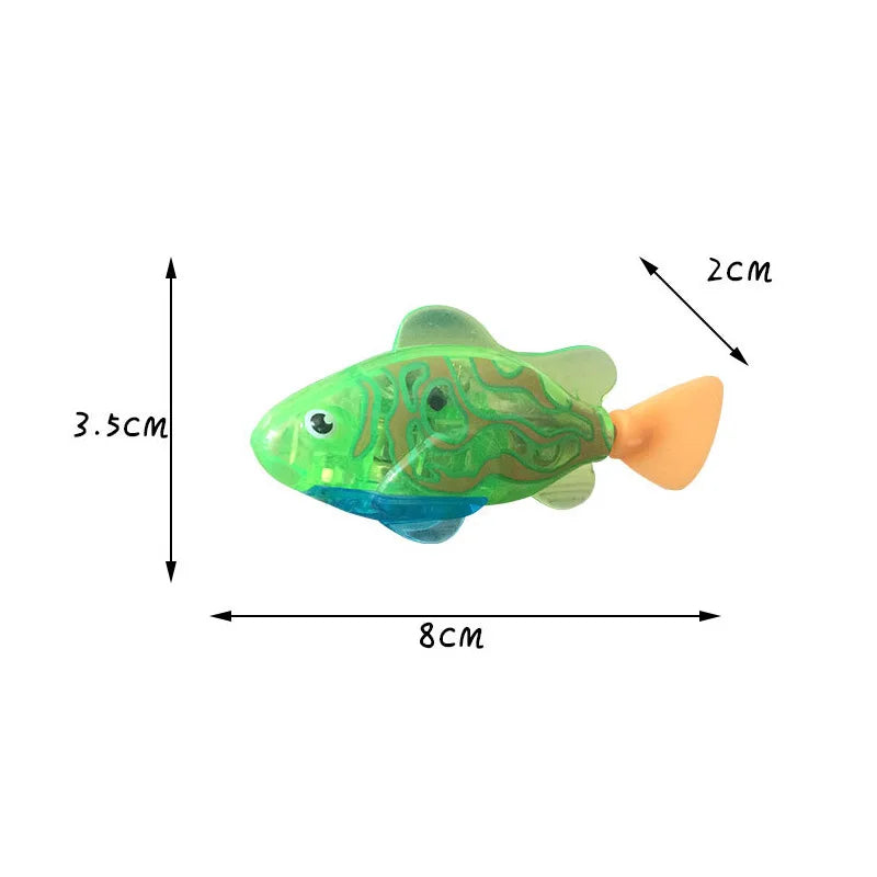 Pet Cat Interactive Electronic Fish Toy for Indoor Play Swimming Robot Fish Toy Cat and Dog with Led Light Pet Toys