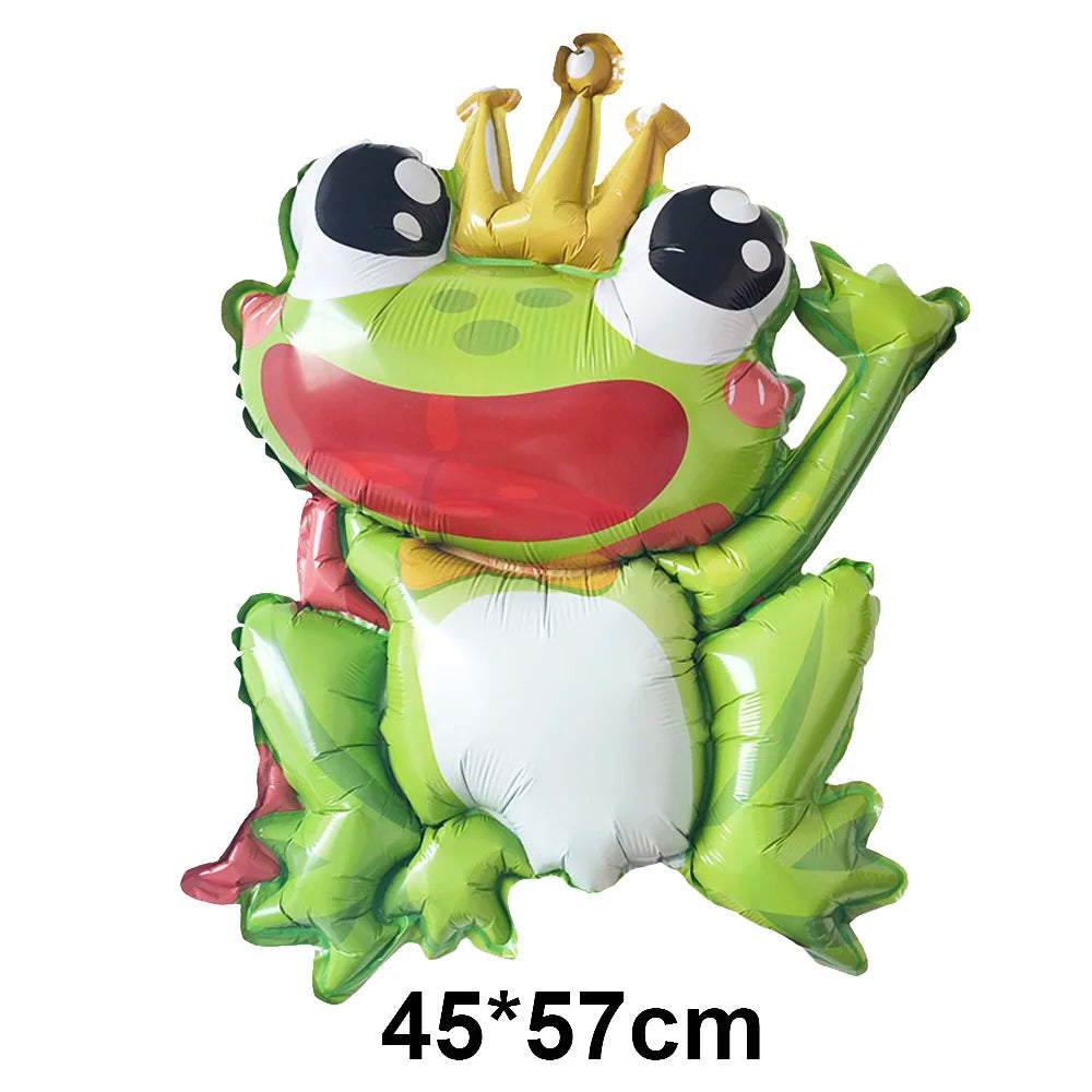 10pcs Green Frog Foil Balloon Cartoon Animal Balloon Horse Cow Balloon Mini Duck Balloon Kids Birthday Baby Shower Decor Supplie