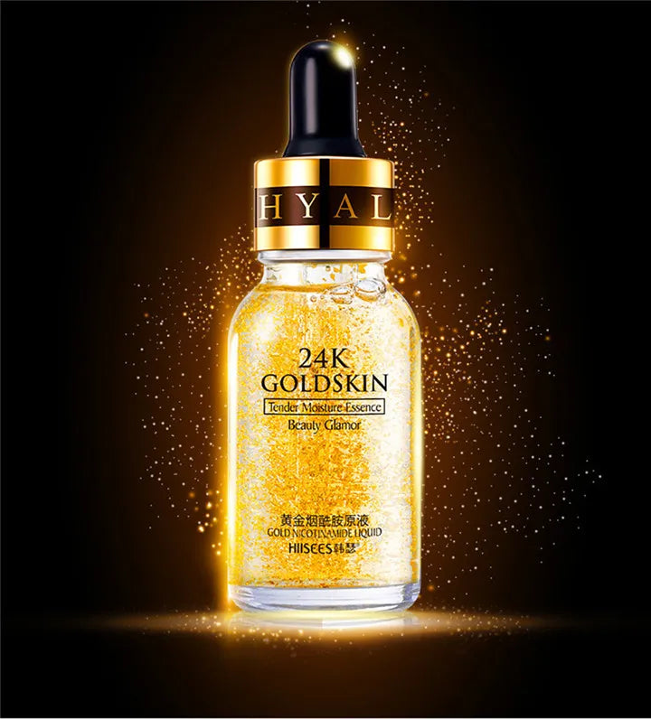 24K Gold Face Serum Hyaluronic Acid Repair Face Pores Serum Moisturizer Brightening Essence Cream Day Creams Skin Care