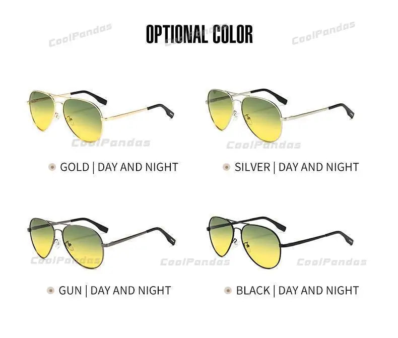 Photochromic Sunglasses Men Polarized Aviation Day Night Vision Glasses for Driving Women Anti-UV Goggle oculos de sol masculino