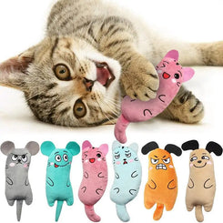 Cute Cat Mouse Toys Funny Interactive Plush Cat Toy Teeth Grinding Catnip Toys Kitten Resistance Chewing Toy Pet Accessories