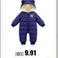 Children Clothing Set Hooded Parka Boy Baby Overalls toddler Girl Clothes Winter Warm Down Jacket Kids dinosaur Coat Snowsuit