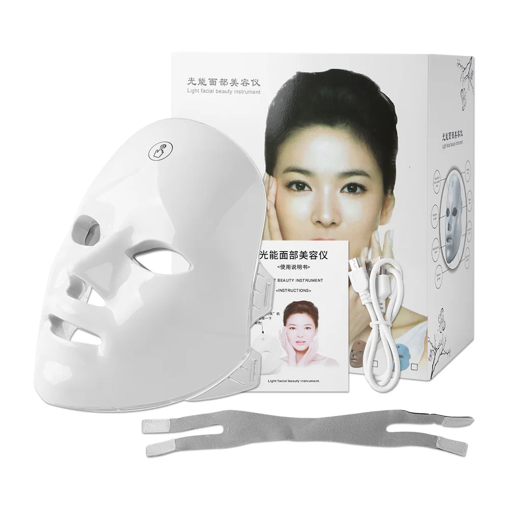 7 Colors Light Therapy Face Mask Photon Therapy LED Facial Mask Korean Skin Care Anti Wrinkle Skin Mouisture Machine Face Care