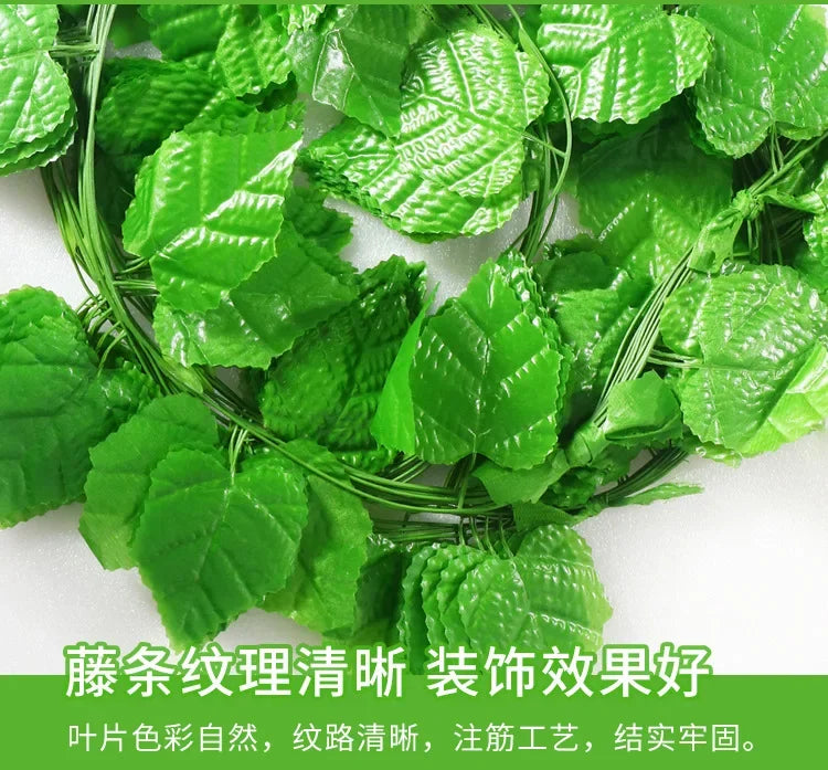 1PC 2.2M Artificial Plants Home Decor Green Silk Hanging Vines Fake Leaf Garland Leaves For Wedding Party Room Garden Decoration