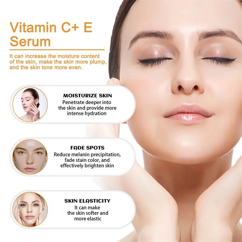 Eelhoe Vitamin C Whitening Serum Remove Dark Spots Whiten Fade Freckles Fine Lines Lifting Firming Anti-aging Brighten Skin Care