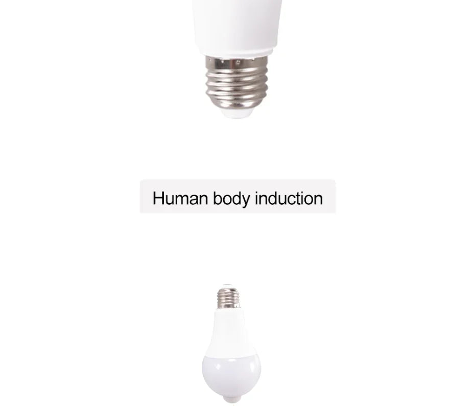 220V E27 PIR Motion Sensor Lamp 9W 12W 15W 18W LED Bulb with Motion Sensor Infrared Radiation Motion Detector Security Light