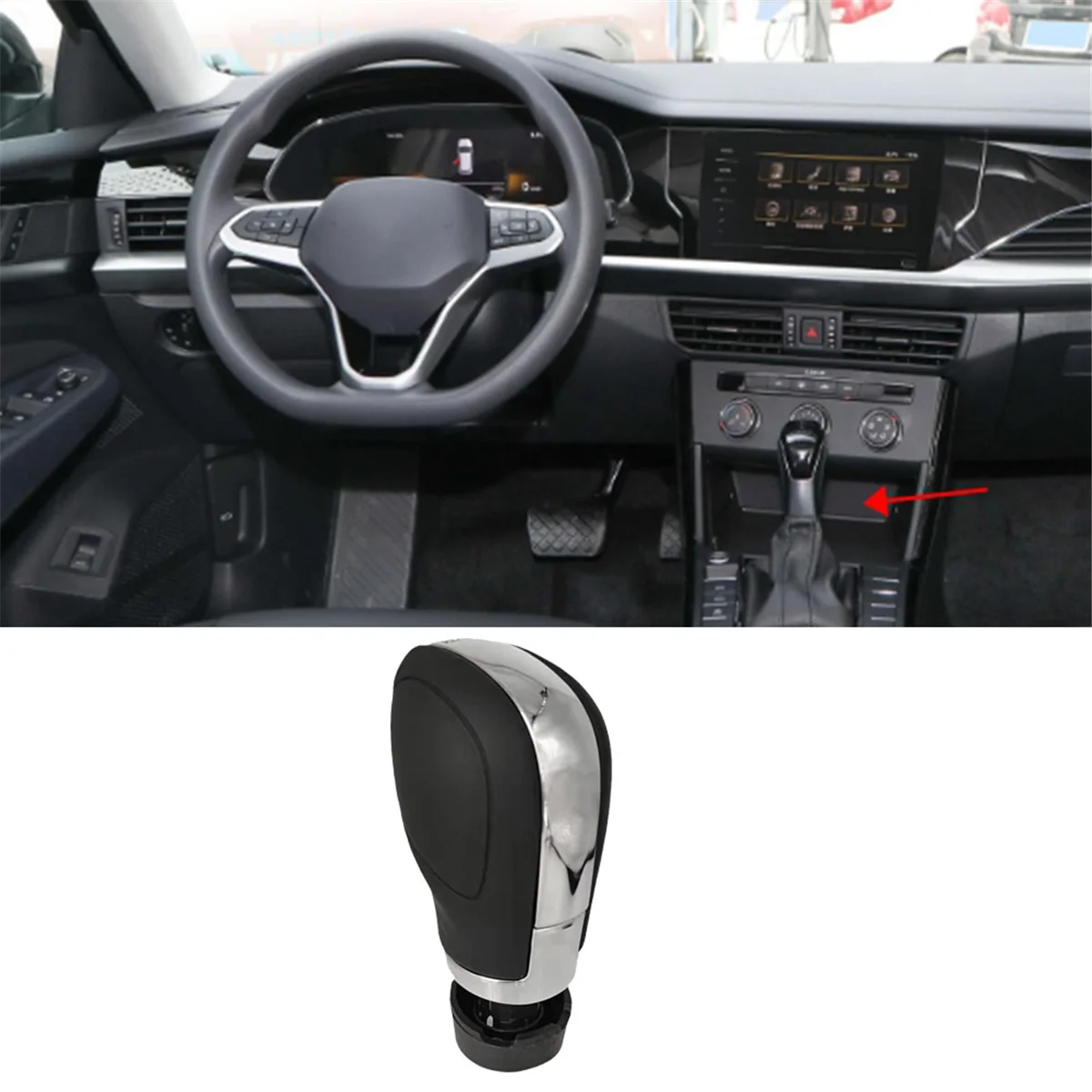 For VW Tiguan Magotan Passat Golf Sagitar Jetta Polo 2015-2023 Automatic Gear Stick Shift Knob Lever Car Accessories