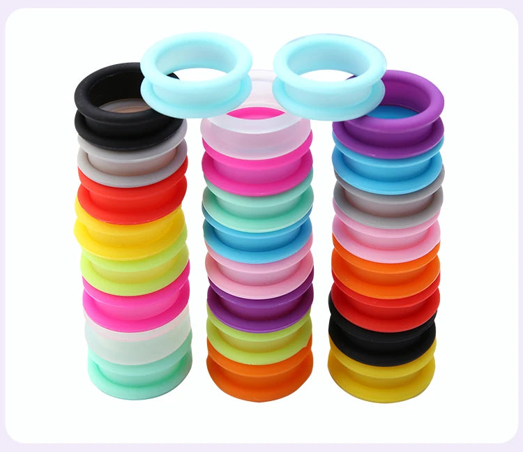 Fenice 10/20/50 PCS Silicone Finger Rings for Cat Dog Hair Scissors Imported Soft Ring for All Size Pet Scissors