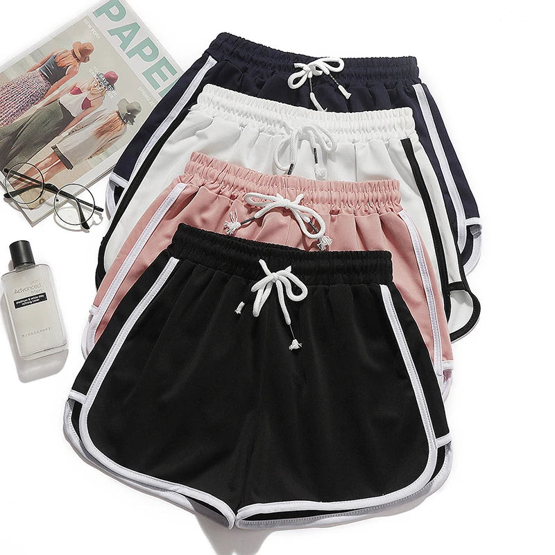 Sports Shorts Three-Quarter Pants Women Summer Loose Large Size High Waist Running Wide Leg Pants