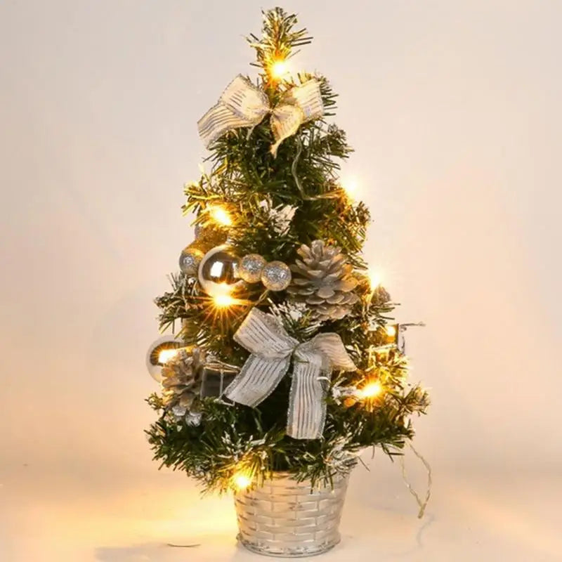 LED Mini Christmas Tree Small Christmas Tree With Lights Home Decoration Tabletop Centerpiece Xmas Tree Decoration New Year Gift