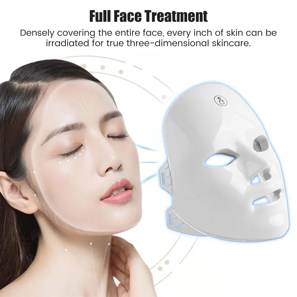 7 Colors Light Therapy Face Mask Photon Therapy LED Facial Mask Korean Skin Care Anti Wrinkle Skin Mouisture Machine Face Care