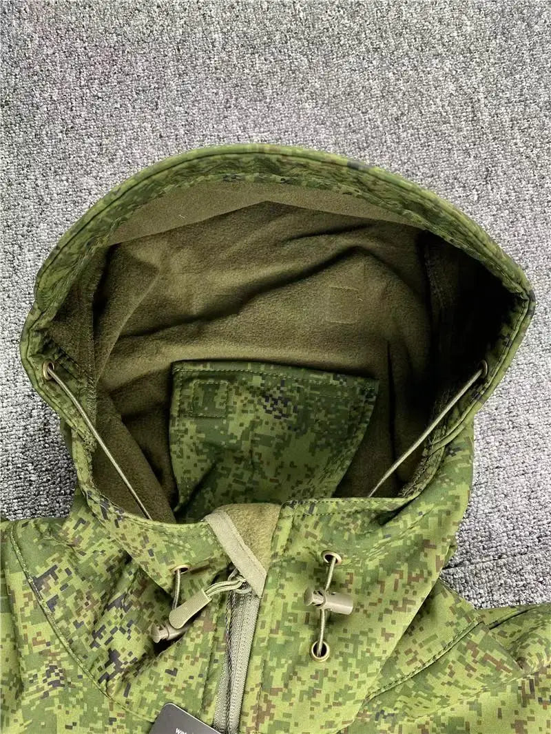 Hiking Jackets Autumn Men's Camouflage Fleece Jackets Tactical Clothing 2024 Men Camouflage Windbreakers Tactical pants