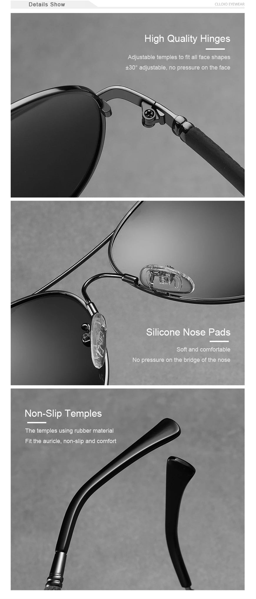 CLLOIO New Titanium Alloy Sunglasses Polarized Men's Sun Glasses Women Fashion Pilot Gradient Eyewear Photochromic Oculos De Sol