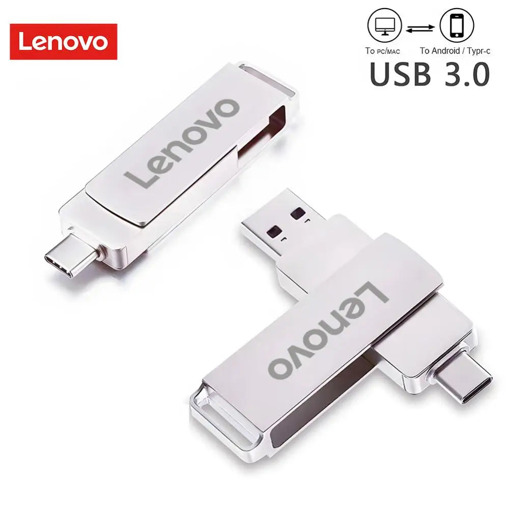 Lenovo 16TB 3.0 USB Flash Drive Metal High-Speed Pen Drive 2TB 512GB Waterproof Type-C Usb PenDrive For Computer Storage Devices