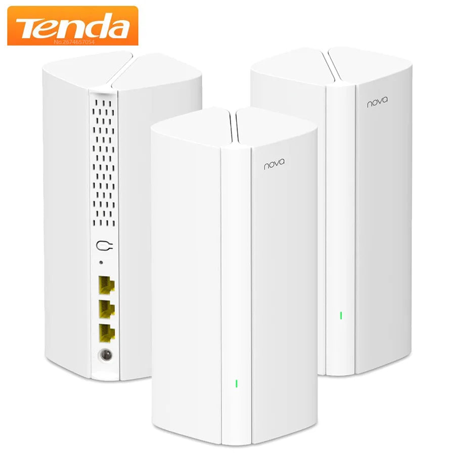 جهاز توجيه لاسلكي Tenda AX3000 WiFi6 Mesh System EM/MX12 جهاز توجيه Wi-Fi6 Mesh WiFi يصل إلى 7000 قدم مربع موسع نطاق WiFi WIFI 6 Mesh