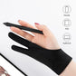 S/M/L Two-Finger Drawing Gloves Anti-touch Anti-fouling for Tablet Digital Board Touch Screen Oil Painting Office Art Supplies