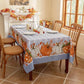 Thanksgiving Autumn Harvest Pumpkin Buffalo Plaid Rectangle Tablecloth Holiday Party Decor Reusable Tablecloth Party Supplies