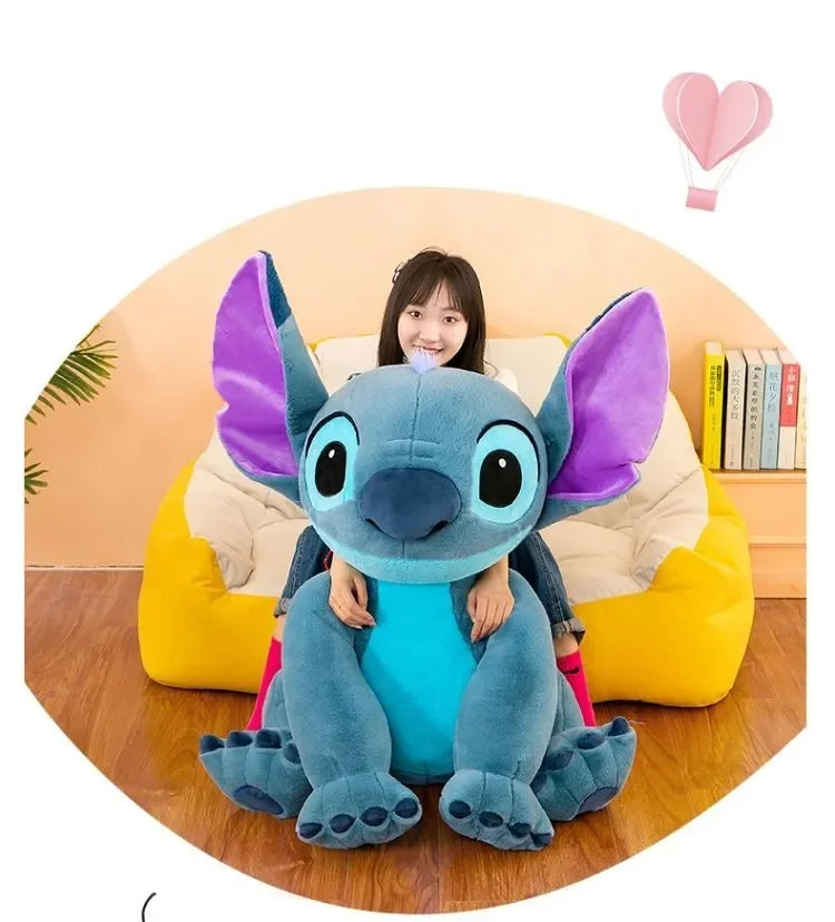 Disney Giant Size Lilo&stitch Plush Stuffed Doll Cartoon Kawaii Animal Couple Sleeping Pillow Softmaterial Toy For Children Gift