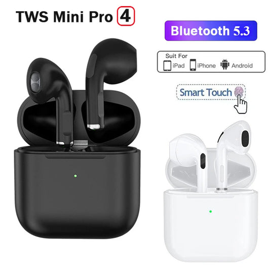 TWS Pro4 Bluetooth Earphones Wireless Headphones Mini Sports Headset Earbuds Music Earpieces For iPhone Xiaomi Huawei Redmi