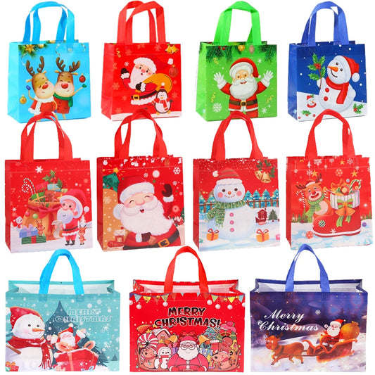 4Pcs Christmas Gift Bags Santa Snowman Elk Xmax Gift Packing Bag Non-Woven Christmas Packaging Christmas Decoration 2024 Navidad