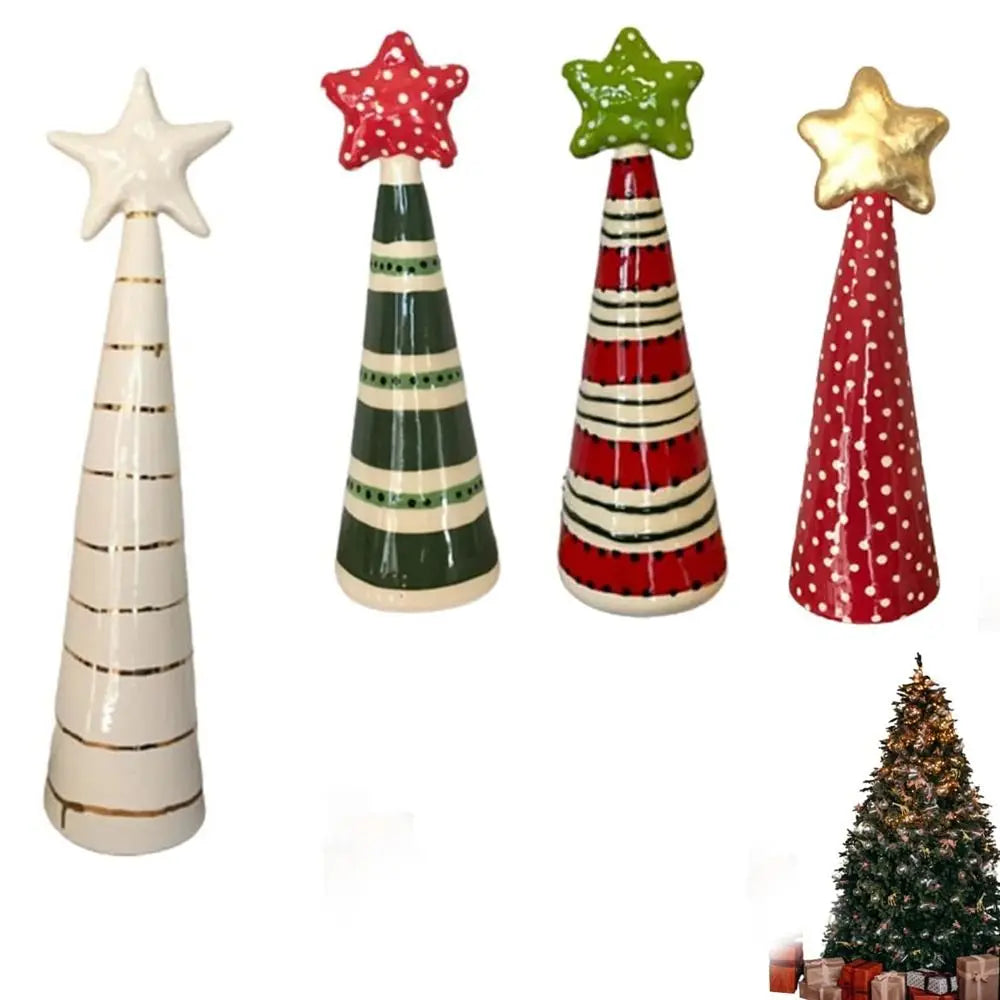 Christmas Tree Sculptures Ornaments Resin Christmas Tree Decoration Party Beautiful and Unique Gift