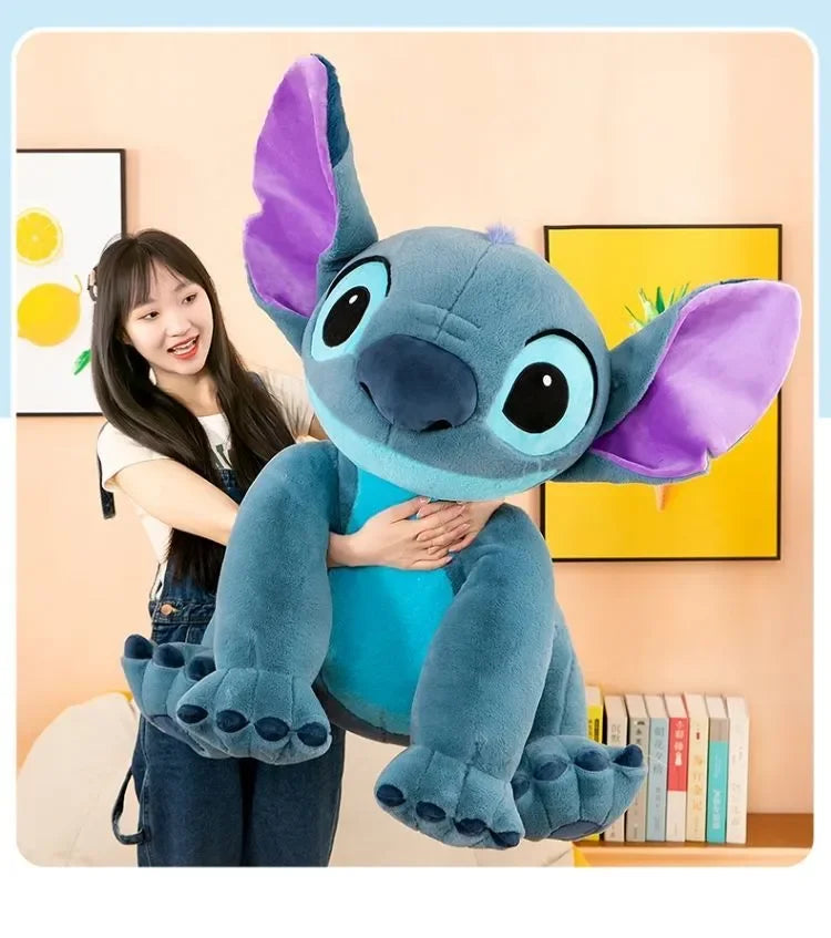 Disney Giant Size Lilo&stitch Plush Stuffed Doll Cartoon Kawaii Animal Couple Sleeping Pillow Softmaterial Toy For Children Gift