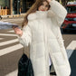 YJKDYK 2024 Winter Women's Jacket Female Fur Collar Warm Long Parkas Coats Women's High Collar Thicken Warm Cotton Jacket