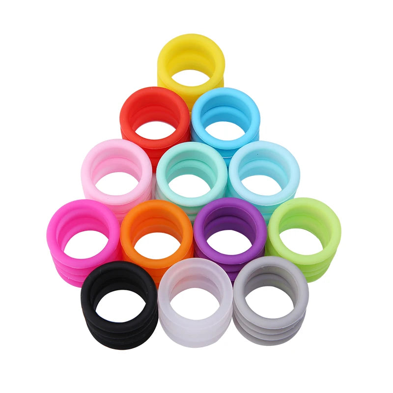 Fenice 10/20/50 PCS Silicone Finger Rings for Cat Dog Hair Scissors Imported Soft Ring for All Size Pet Scissors