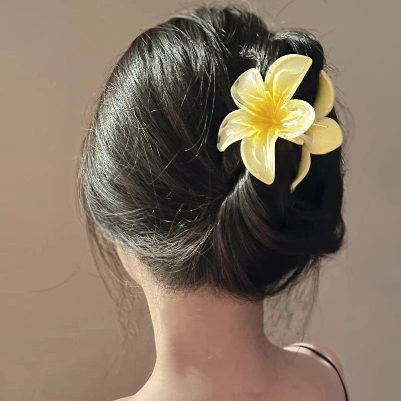 Fashion Egg Flower Hair Clips for Women Bohemia Style Flower Large Hair Claw Hairpin Beach Vacation Girls Hair Accessories