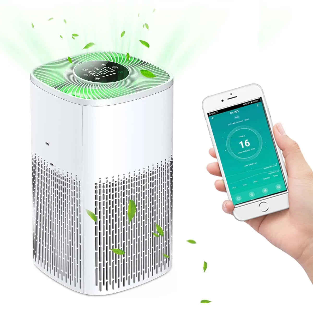 Mi APP Smart Air Purifier Tuya Alexa Remote Control Ozone Genrator HEPA Composite Filter Disinfection Machine For Home Purificad