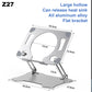 SL12/Z27 Aluminum Alloy Tablet Universal Folding Bracket Desktop Stand Z36 Rotation Base Adjustable Flat Holder for IPad Huawei