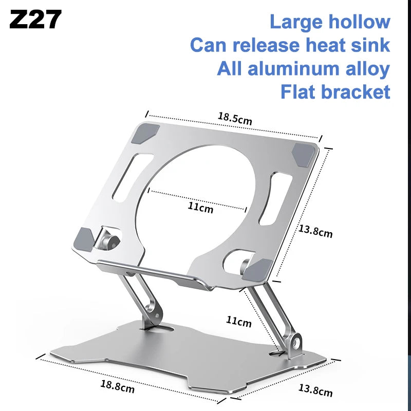 SL12/Z27 Aluminum Alloy Tablet Universal Folding Bracket Desktop Stand Z36 Rotation Base Adjustable Flat Holder for IPad Huawei