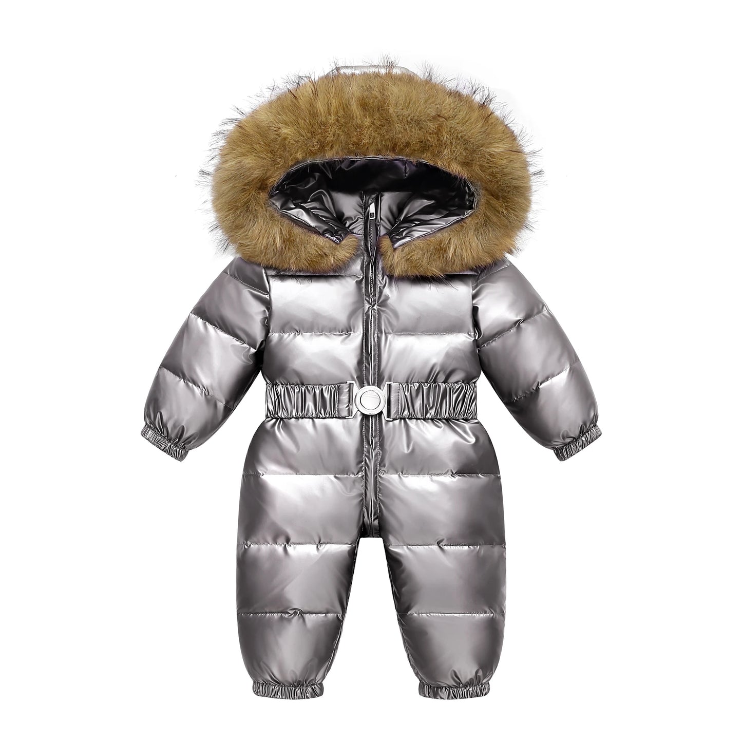 Winter Ski Suit Baby Jumpsuit Boy Overalls Warm down jacket Kids toddler girl Clothes Children Clothing faux fur coat overcoat