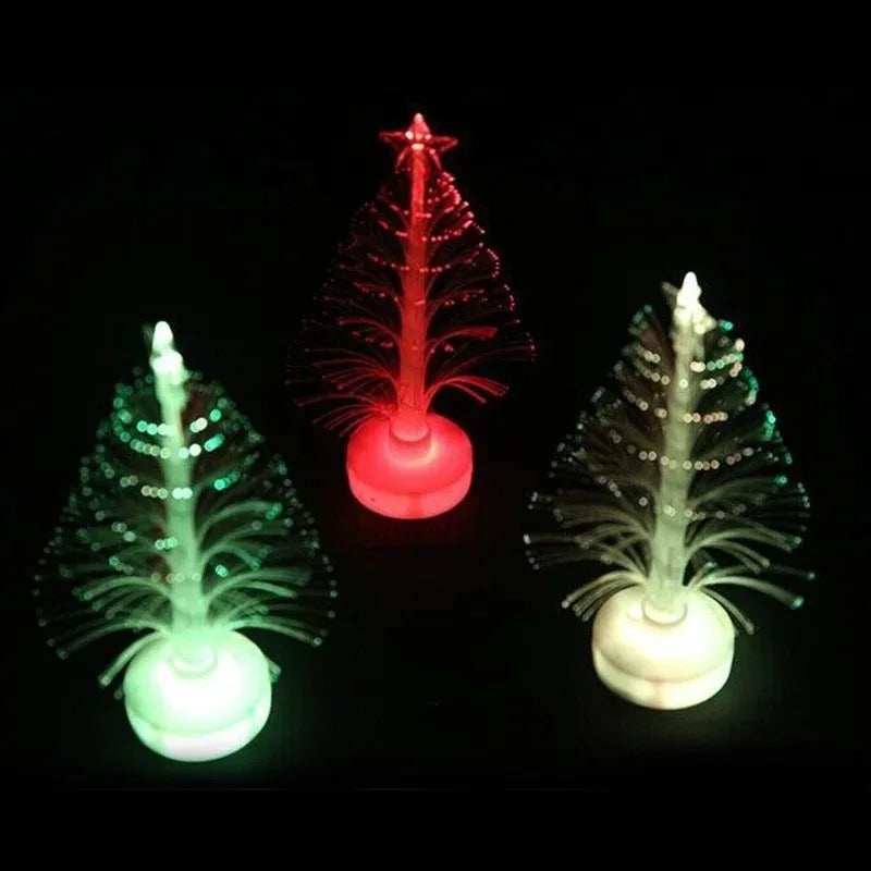 New LED Christmas Fiber Tree Christmas Day Home Decoration Props Colorful Colorful Fiber Christmas Tree Is Extremely Shiny