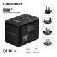 Bulbusbow 65W Universal Travel Adapter with 2 USB Ports and 3 Type-C Fast Charging Ports