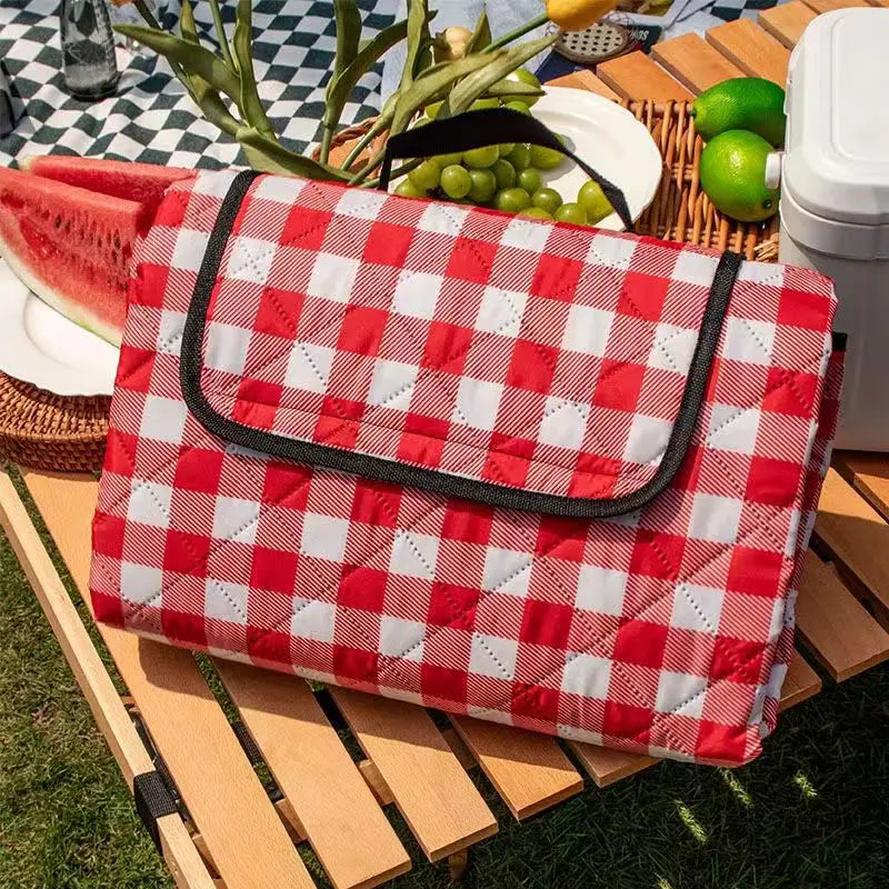 Ultrasonic Picnic Mat Thickened Waterproof Beach Blanket Camping Tent Grassland Mat Outdoor Sleeping Pad Camping Accsesorios