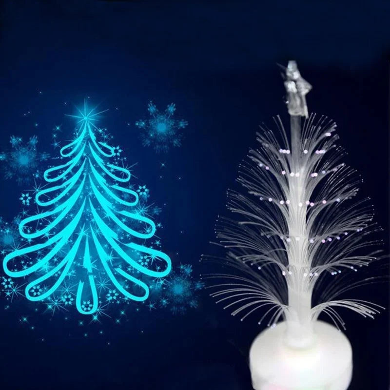 New LED Christmas Fiber Tree Christmas Day Home Decoration Props Colorful Colorful Fiber Christmas Tree Is Extremely Shiny