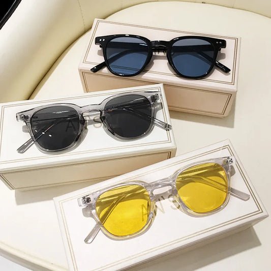 New Vintage Square Sunglasses Women Men Luxury Brand Small Round Sun Glasses Female Small Eyewear Oculos De Sol for Male Female