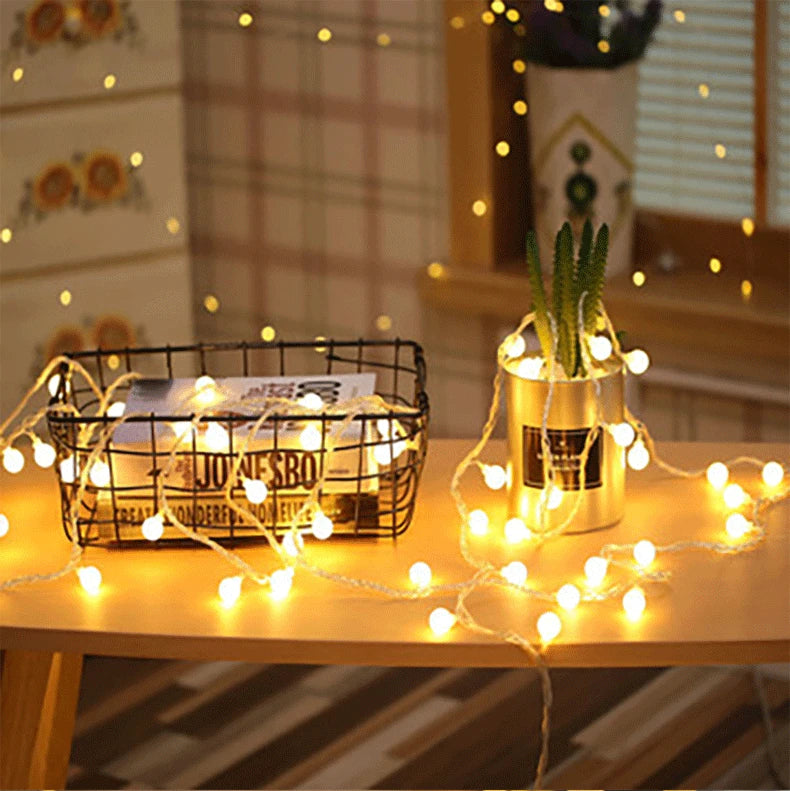 10M Small Ball Fairy Lights Globe String Lights USB/Battery Operated for Garden Christmas Bedroom Wedding Camping Tent Decor